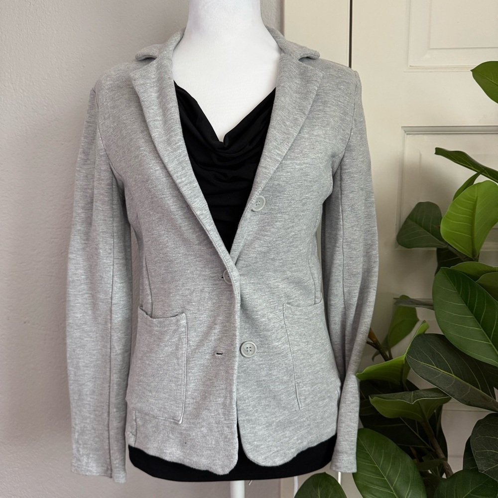 Rachel Zoe Gray Knit Sweater Blazer Jacket Size S Excellent Condition - Picture 5 of 7